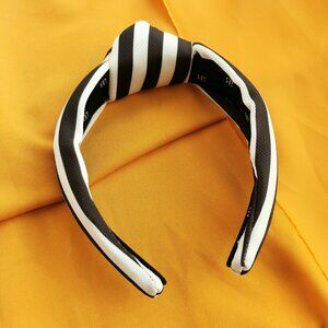 Alicia Bonnie✨ Striped Fascination Black White Knotted Headband